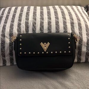 Black Studded Shoulder Bag